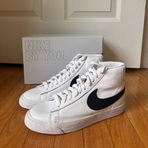 Nike by you, white nike blazer high tops